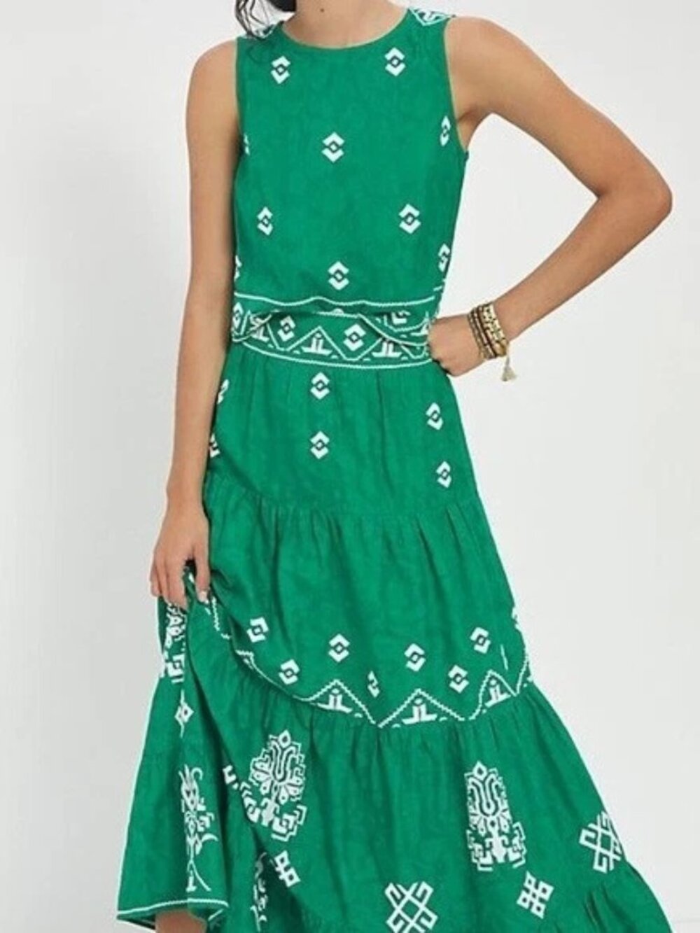 Anthropologie Mitra Top and Skirt Set